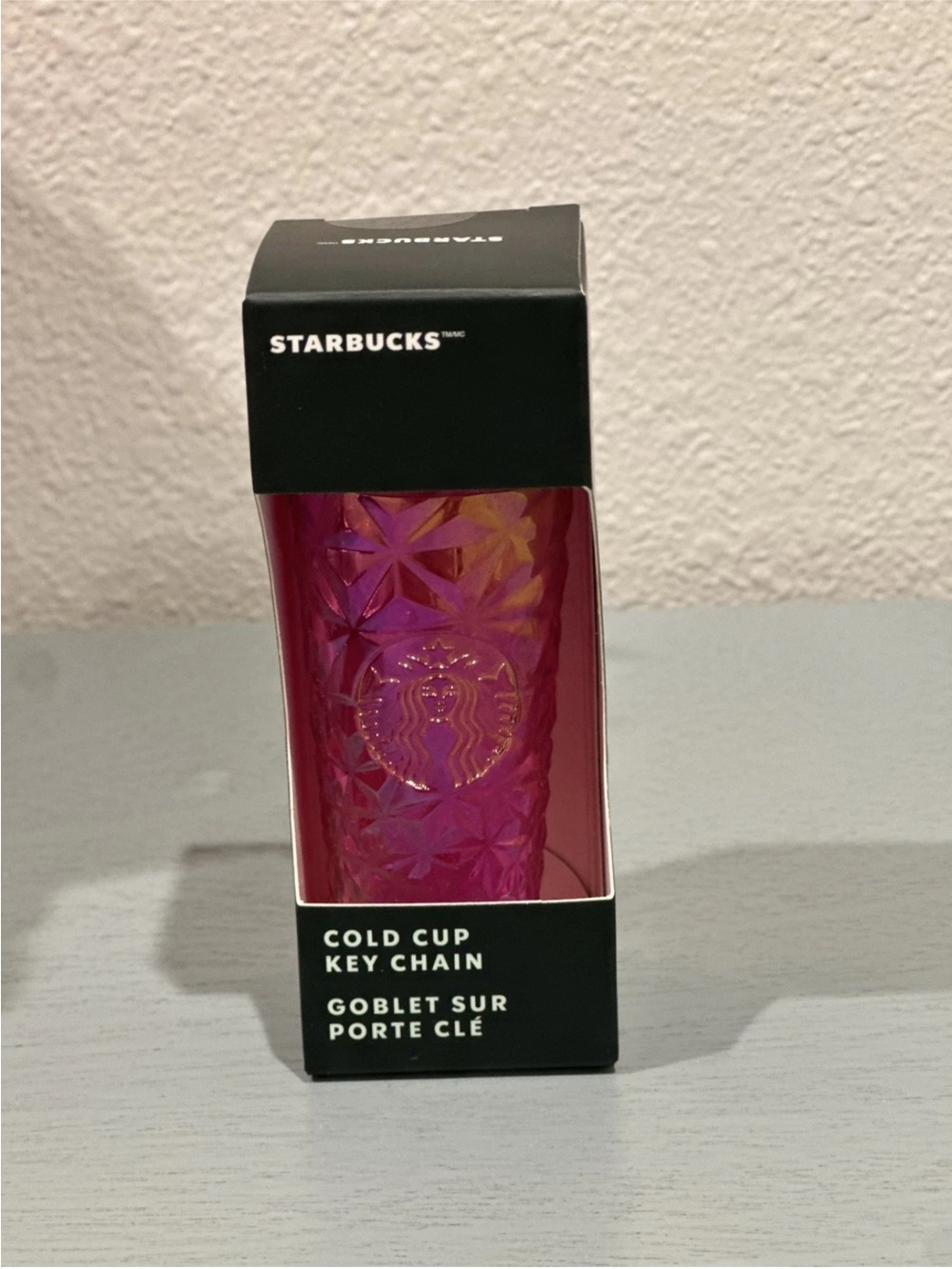 STARBUCKS JEWEL MAGENTA AND GOLD CHROME STUDDED CUP
KEYCHAIN Ornament NEW - Picture 2 of 6